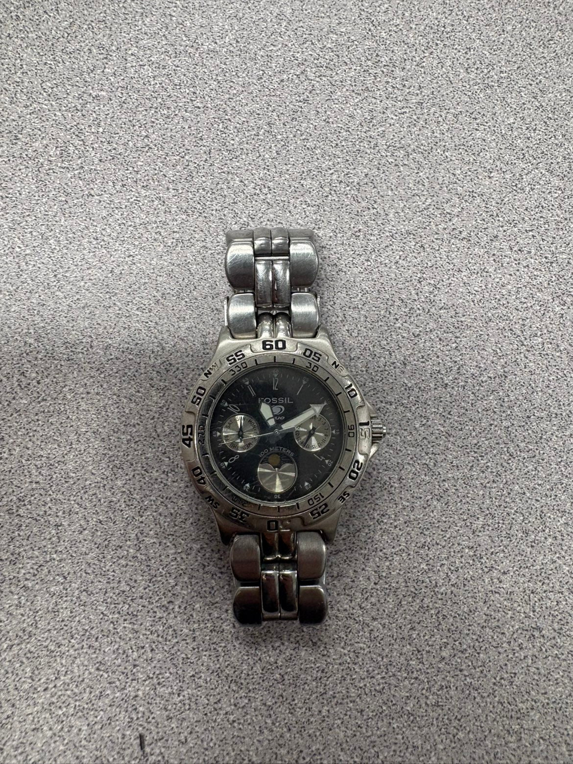 Fossil Chronograph Stainless Steel Men’s Watch – Black Dial