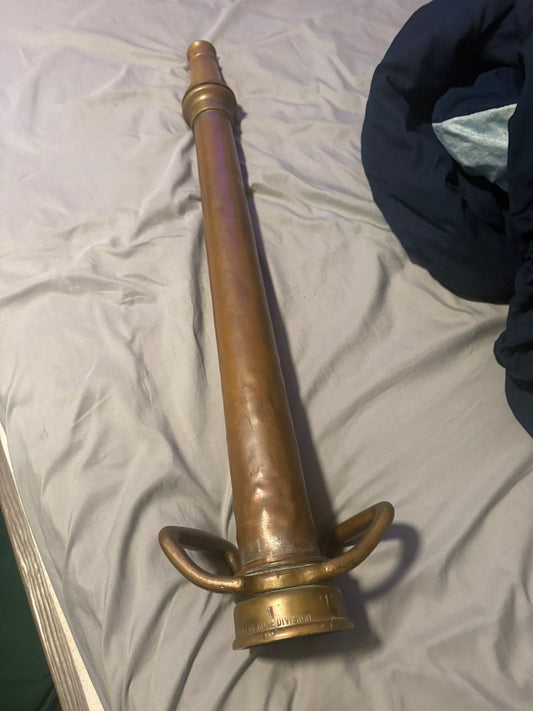 Antique Brass Fire Hose Nozzle