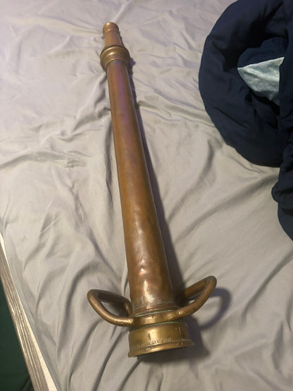 Antique Brass Fire Hose Nozzle