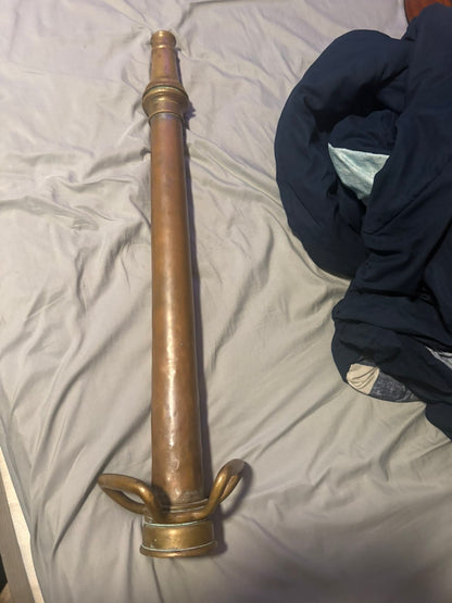 Antique Brass Fire Hose Nozzle