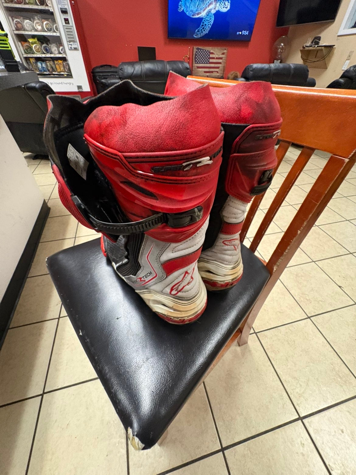 Alpinestars Supertech R Vented Motorcycle Racing Boots – Size 10.5