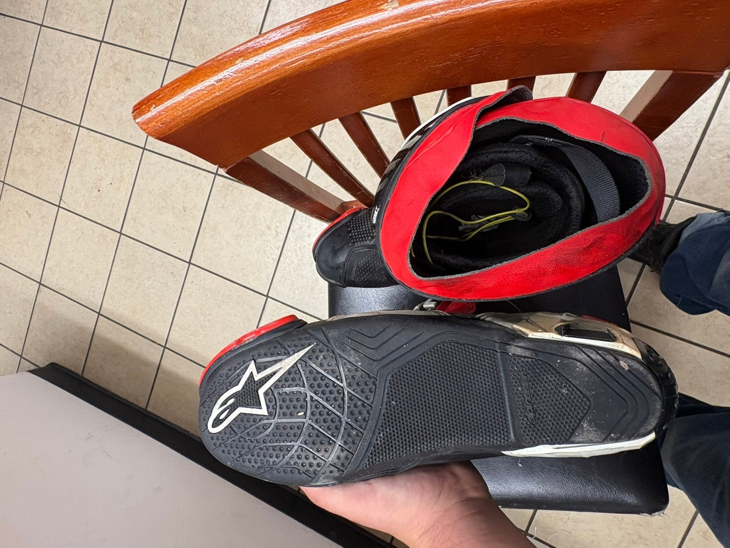 Alpinestars Supertech R Vented Motorcycle Racing Boots – Size 10.5