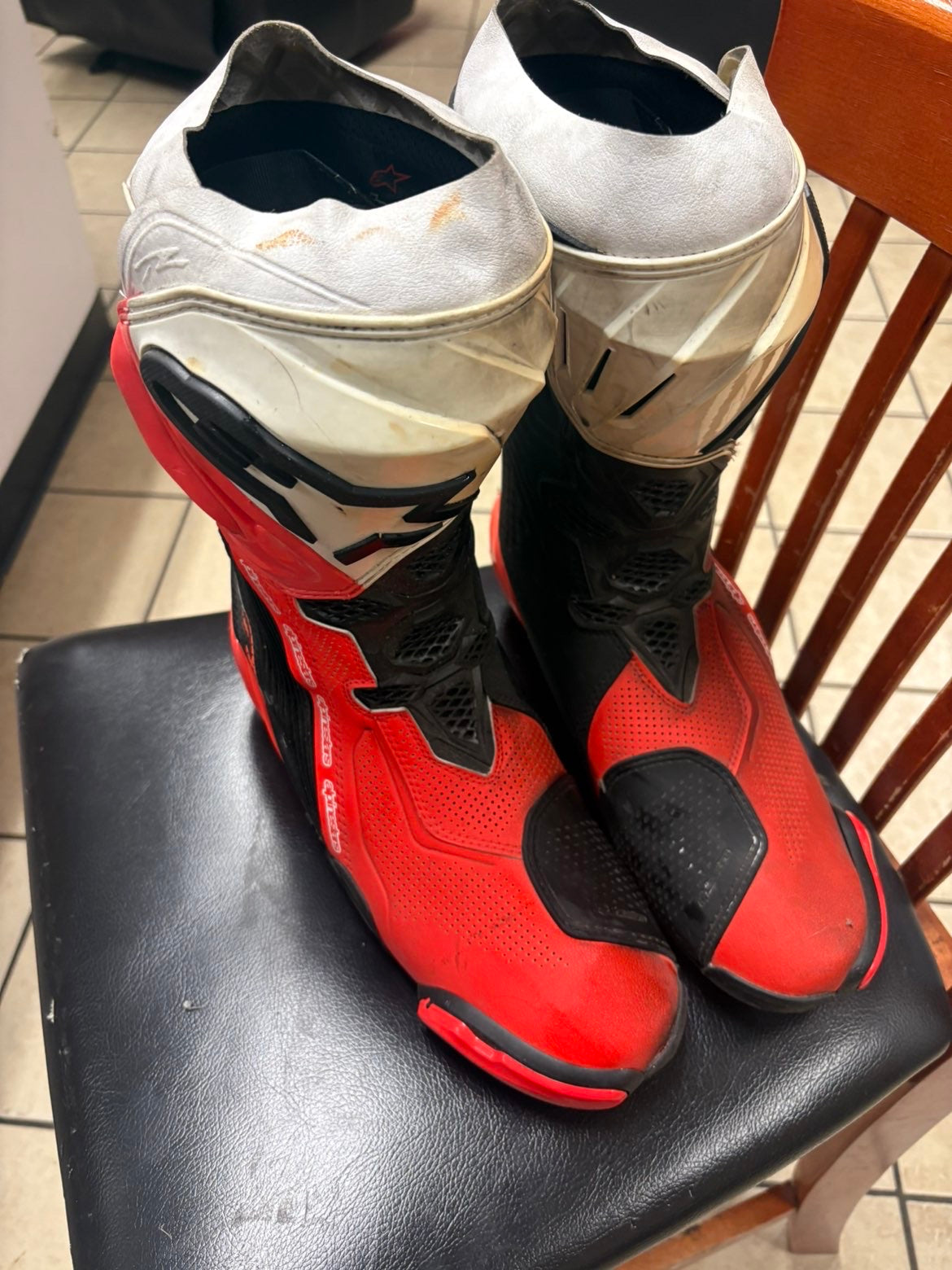 Alpinestars Supertech R Vented Motorcycle Racing Boots – Size 10.5