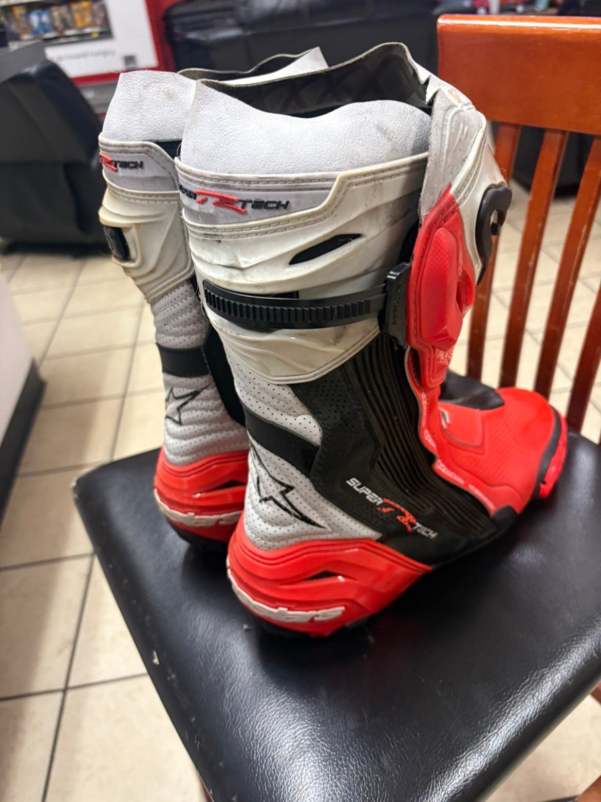 Alpinestars Supertech R Vented Motorcycle Racing Boots – Size 10.5