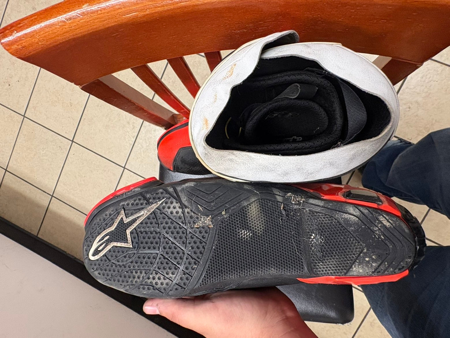 Alpinestars Supertech R Vented Motorcycle Racing Boots – Size 10.5