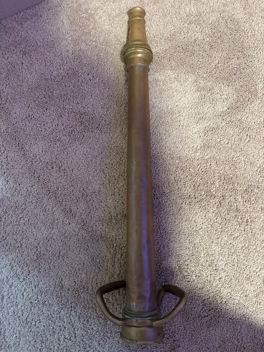 SOLD - Antique Brass Fire Hose Nozzle
