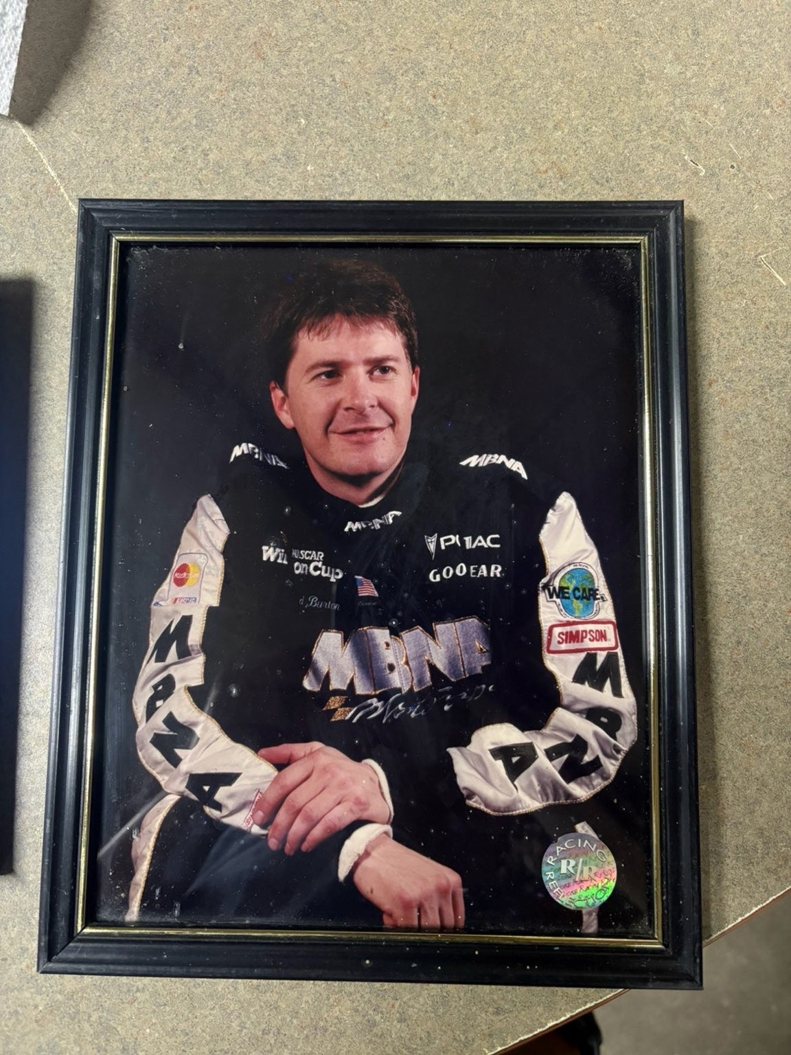 Vintage NASCAR Driver Framed Photo Set – MBNA & Miller Lite Racing
