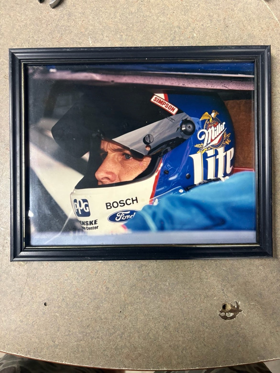 Vintage NASCAR Driver Framed Photo Set – MBNA & Miller Lite Racing